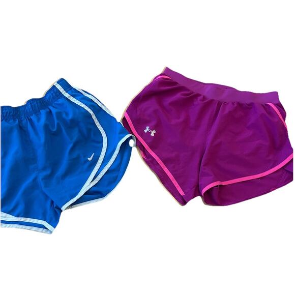 NIKE Dri Fit Women’s Running Shorts XS Tempo & Under Armour Athletic *Lot Of 2 - Picture 2 of 10